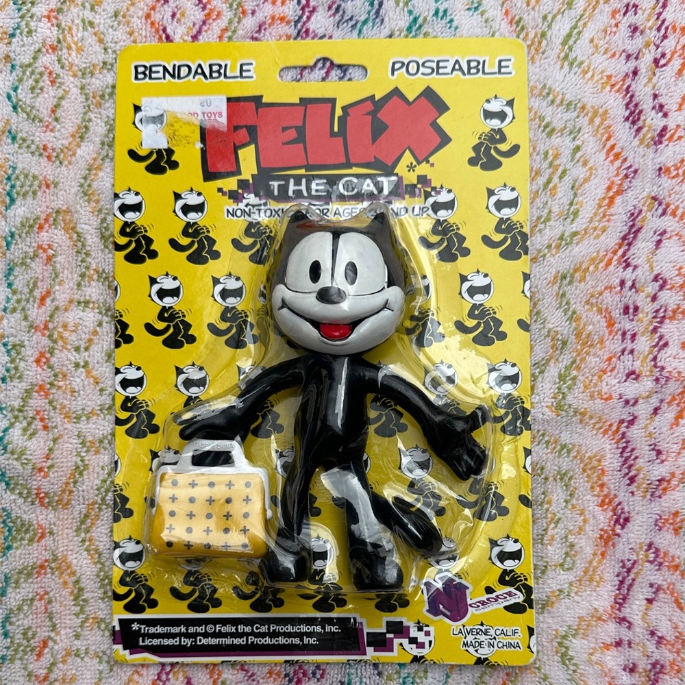 New in Package Felix the Cat Bendable Figure - Vintage Collectible